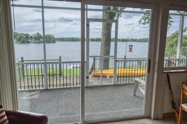 1352 Haughey Dr, Union City, MI 49094 - water view featuring a dock and boat lift