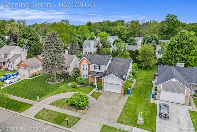 7674 Woodside Pl, Waterford, MI 48327 - aerial view of residential area