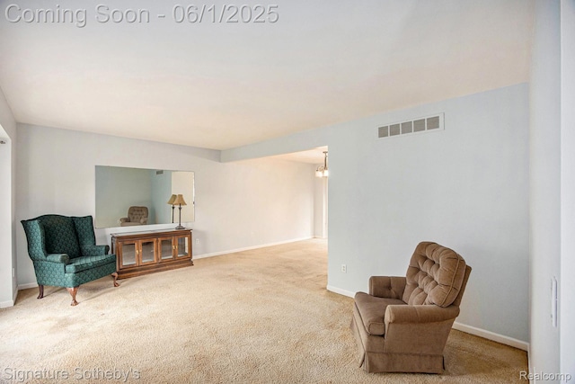 7674 Woodside Pl, Waterford, MI 48327 - sitting room with carpet and baseboards