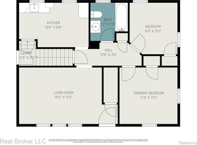 19455 Houghton St, Detroit, MI 48219 - property floor plan