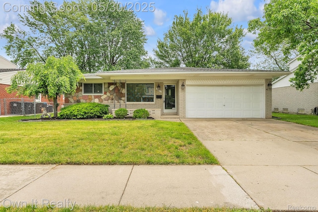 10419 Michael St, Dearborn, MI 48180 - view of front of home featuring an attached garage, concrete driveway, and brick siding