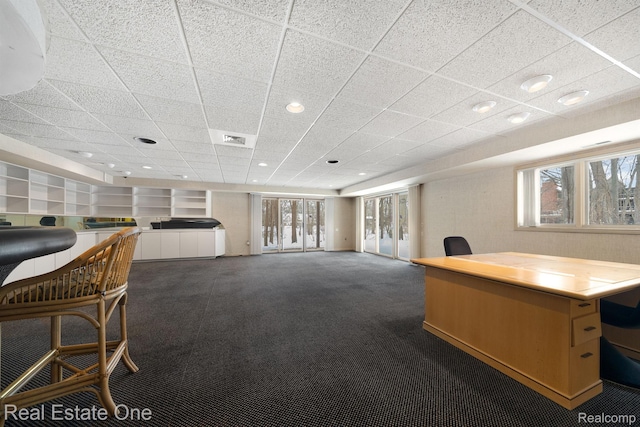 4017 Hidden Woods, Bloomfield Hills, MI 48301 - office space featuring a drop ceiling, carpet flooring, and recessed lighting