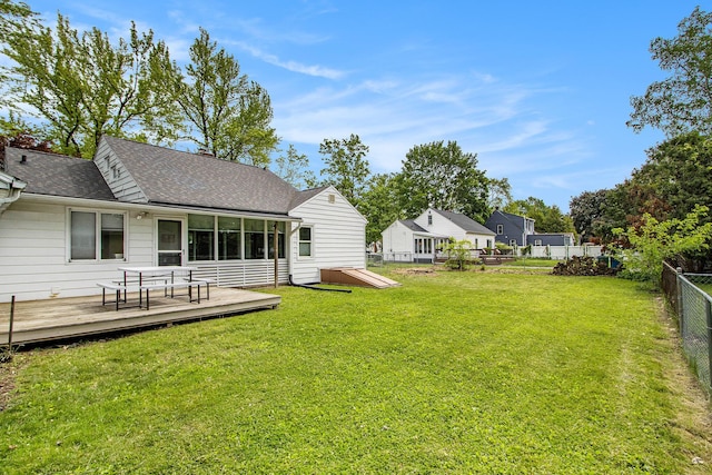 1804 Lakeway Ave, Kalamazoo, MI 49001 - view of yard with a wooden deck