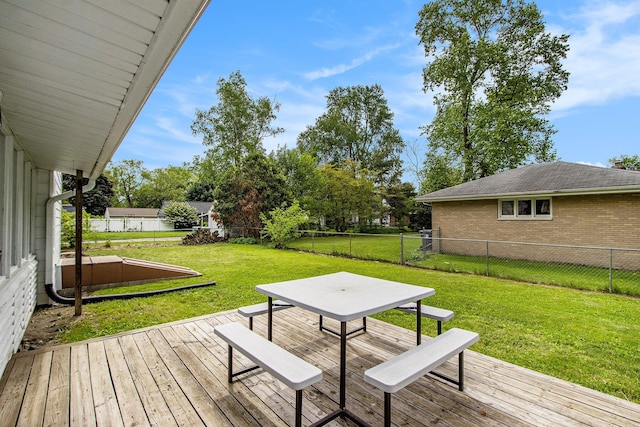 1804 Lakeway Ave, Kalamazoo, MI 49001 - wooden terrace featuring outdoor dining space