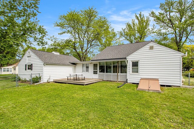1804 Lakeway Ave, Kalamazoo, MI 49001 - rear view of property featuring a deck and roof with shingles