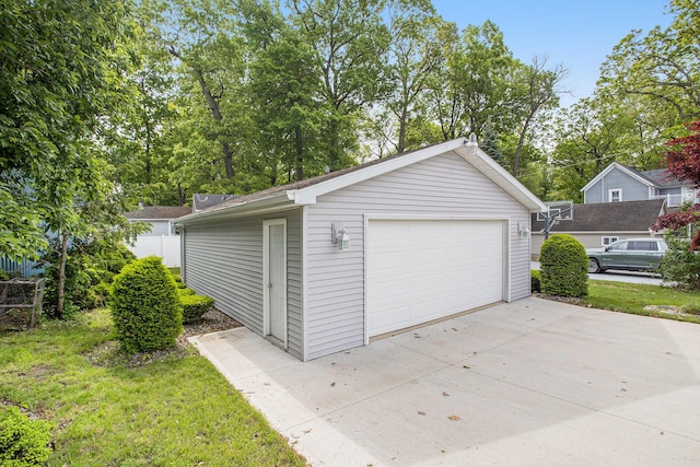 714 N Hawley Dr, Coldwater, MI 49036 - detached garage with view of wooded area