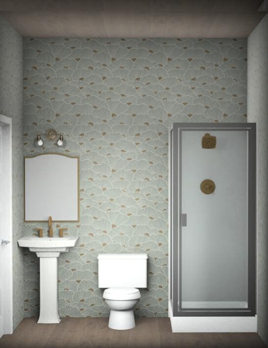 1000 Garfield Ave NW, Grand Rapids, MI 49504 - bathroom featuring wallpapered walls, wood finished floors, and toilet