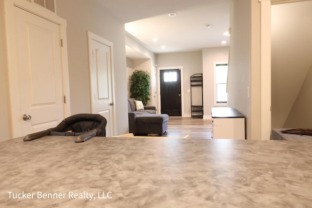 239 Monroe Ave, Muskegon, MI 49441 - foyer with wood finished floors and recessed lighting