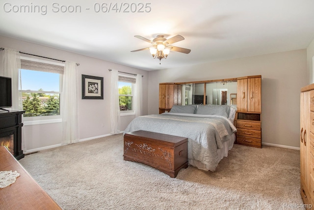 155 Woodridge Ct, Oxford, MI 48371 - carpeted bedroom featuring baseboards and a ceiling fan