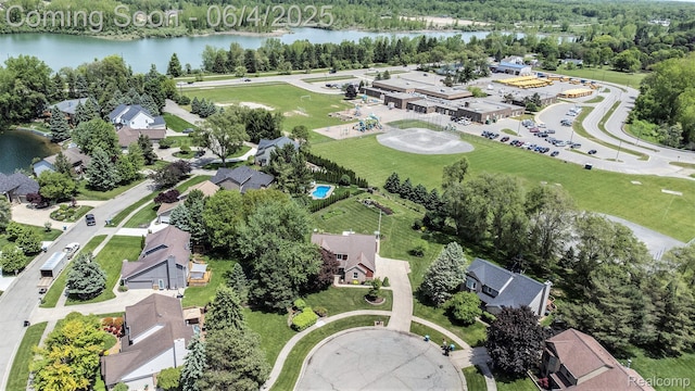 155 Woodridge Ct, Oxford, MI 48371 - aerial view of property's location with a nearby body of water