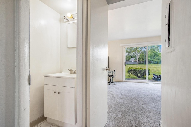 3407 Kenbrooke Ct, Kalamazoo, MI 49006 - bathroom featuring vanity and baseboards