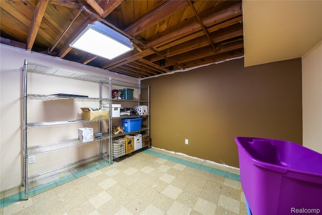 11523 Jenny Dr, Warren, MI 48093 - basement with tile patterned floors and baseboards