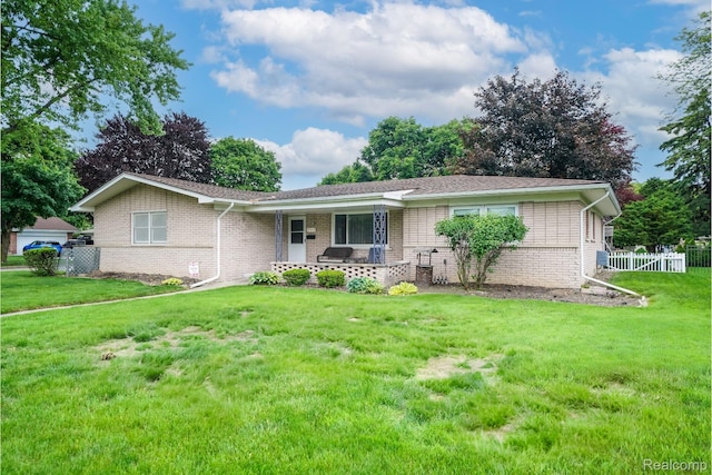 11523 Jenny Dr, Warren, MI 48093 - view of front facade with a porch and brick siding