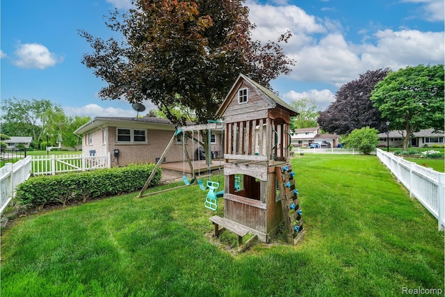 11523 Jenny Dr, Warren, MI 48093 - view of yard with a playground