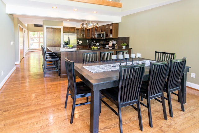 3007 Cedarbrook Rd, Ann Arbor, MI 48105 - dining space with light wood-style floors, baseboards, and recessed lighting