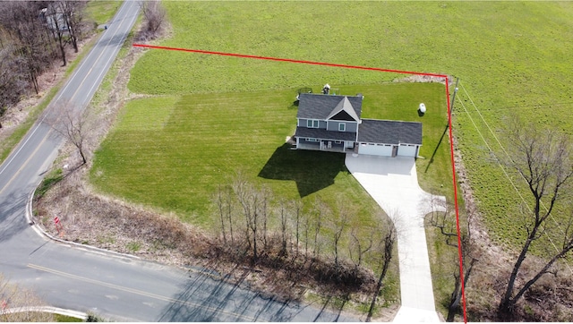 10141 S 33rd St, Vicksburg, MI 49097 - view of rural area with property boundaries highlighted