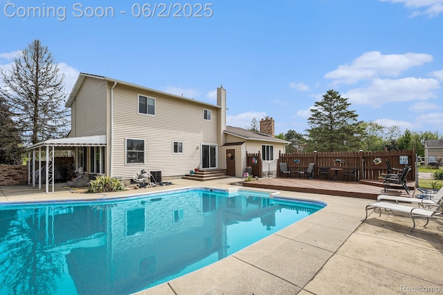 7453 Baldwin Rd, Swartz Creek, MI 48473 - view of pool with a deck