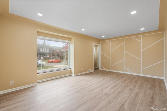 18696 Cherrylawn St, Detroit, MI 48221 - spare room featuring recessed lighting, wood finished floors, and baseboards