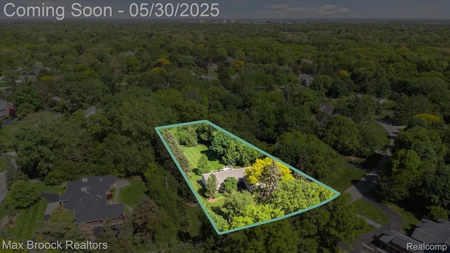 4335 Queens Way, Bloomfield Hills, MI 48304 - view of property location with a forest and property boundaries highlighted