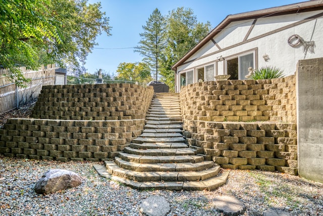 610 Birch St, Big Rapids, MI 49307 - view of yard featuring stairway