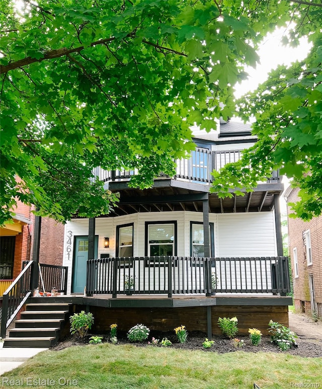 3461 Sheridan St, Detroit, MI 48214 - view of front of property with covered porch