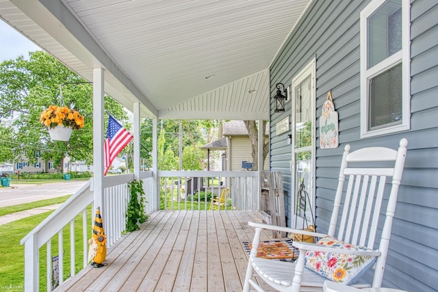 703 W Main St, Durand, MI 48429 - view of wooden porch