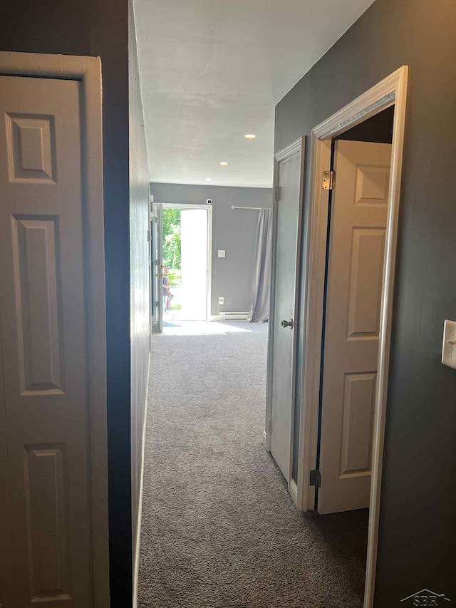 19400 Charest Ave, Detroit, MI 48234 - corridor with carpet, recessed lighting, and baseboards