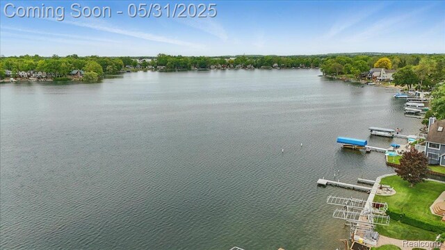 3004 Lansdowne Rd, Waterford, MI 48329 - water view featuring a floating dock