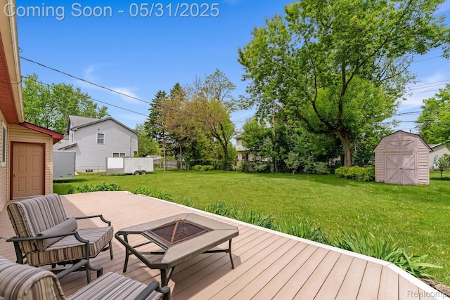 9220 Garden Ter, Commerce Twp, MI 48382 - deck featuring a fire pit