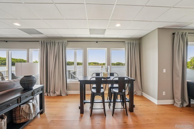 6652 Westminister St, Fenton, MI 48430 - dining space featuring baseboards, a paneled ceiling, healthy amount of natural light, and recessed lighting