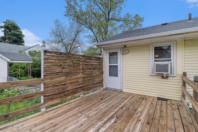739 Mildred St, Ypsilanti, MI 48198 - wooden deck with cooling unit
