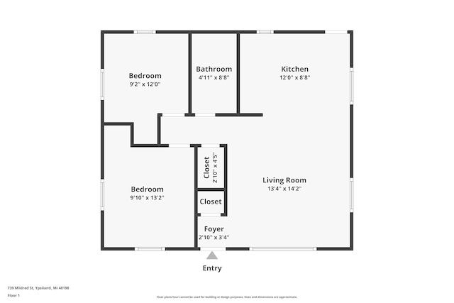 739 Mildred St, Ypsilanti, MI 48198 - home floor plan