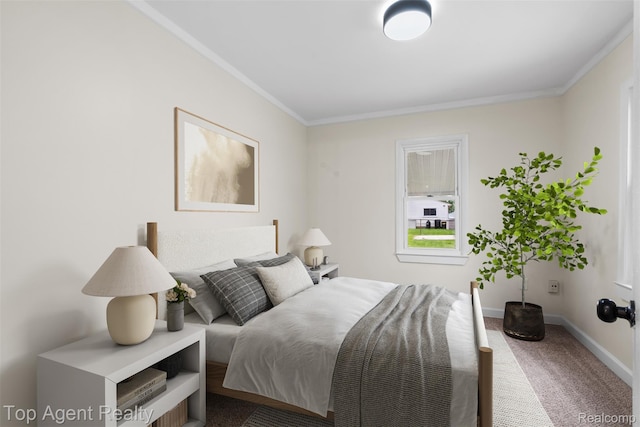 26041 Belanger St, Rochester, MI 48066 - carpeted bedroom featuring crown molding and baseboards