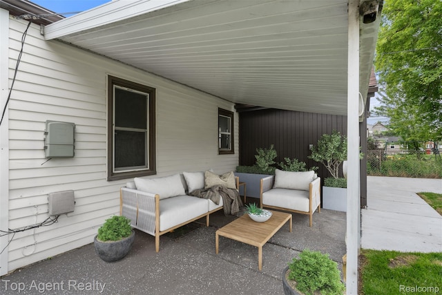 26041 Belanger St, Rochester, MI 48066 - view of patio / terrace featuring an outdoor living space