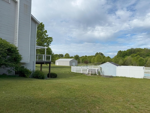 13401 8 1/2 Mile Rd, Battle Creek, MI 49014 - view of yard with a deck and an outbuilding