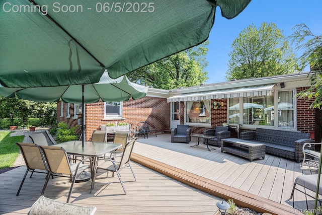 15025 Kipke, Redford, MI 48239 - deck featuring outdoor dining area and an outdoor living space