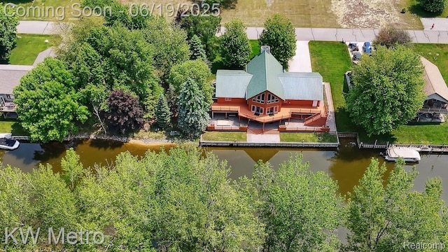 4333 Running Deer Trl, Pigeon, MI 48755 - view from above of property featuring a large body of water