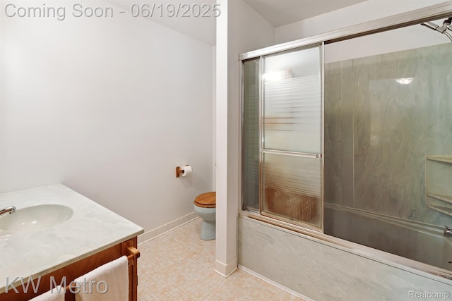 4333 Running Deer Trl, Pigeon, MI 48755 - bathroom featuring vanity and bath / shower combo with glass door