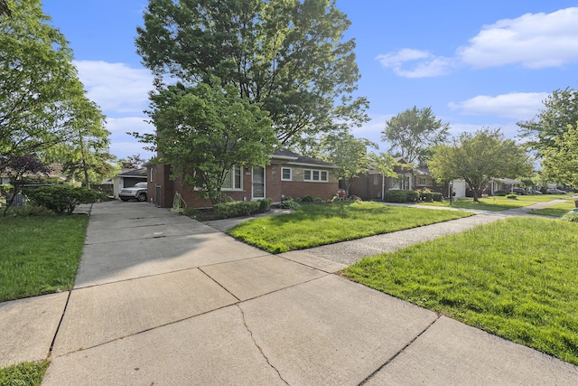 21406 Broadstone St, Harper Woods, MI 48225 - view of front facade with a front lawn and brick siding