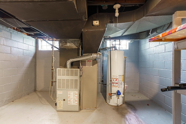 15501 E Jefferson Ave, Grosse Pointe Park, MI 48230 - basement featuring gas water heater and heating unit