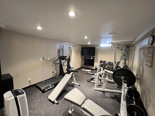 3817 Butterworth St SW, Grand Rapids, MI 49534 - exercise room featuring recessed lighting