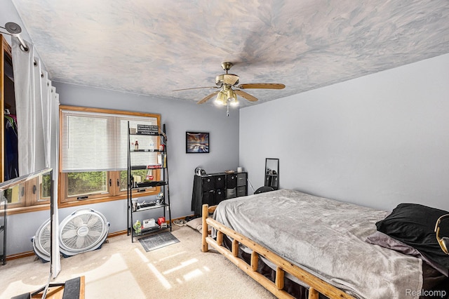 1437 Rillview Ct, Metamora, MI 48455 - carpeted bedroom featuring ceiling fan and baseboards