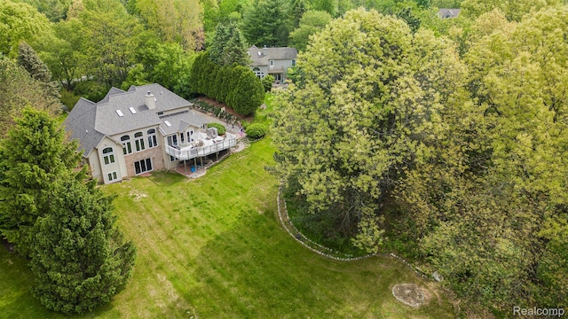 1437 Rillview Ct, Metamora, MI 48455 - aerial view of property and surrounding area featuring a heavily wooded area