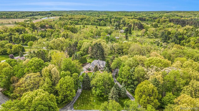 1437 Rillview Ct, Metamora, MI 48455 - bird's eye view of a heavily wooded area