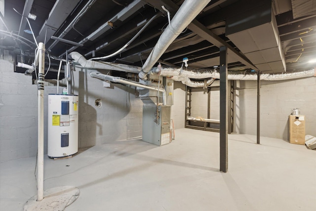 932 Enders Ave, Benton Harbor, MI 49022 - unfinished below grade area featuring water heater and heating unit