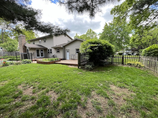 2304 Hickory Point Dr N, Portage, MI 49024 - view of yard with a wooden deck