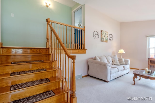 2153 Greenview Ct SW, Wyoming, MI 49519 - staircase featuring carpet flooring and baseboards
