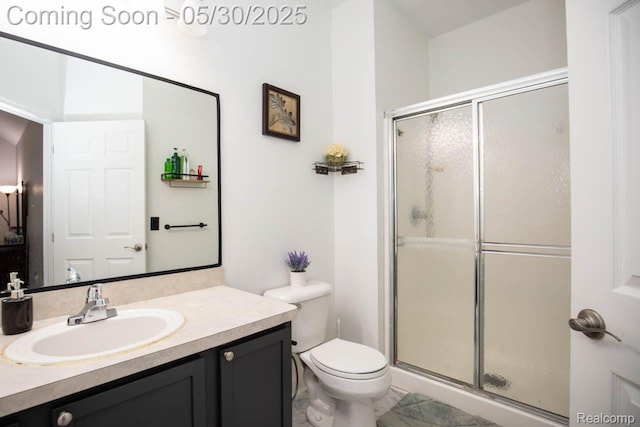 2062 Preserve Cir W, Canton, MI 48188 - bathroom with a shower stall, vanity, and toilet