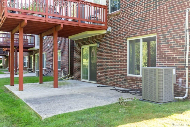 2062 Preserve Cir W, Canton, MI 48188 - view of patio / terrace with cooling unit and a wooden deck