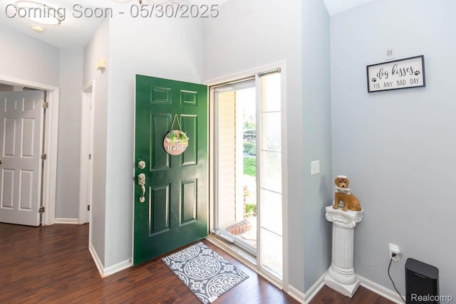 2062 Preserve Cir W, Canton, MI 48188 - foyer entrance with dark wood-type flooring and baseboards